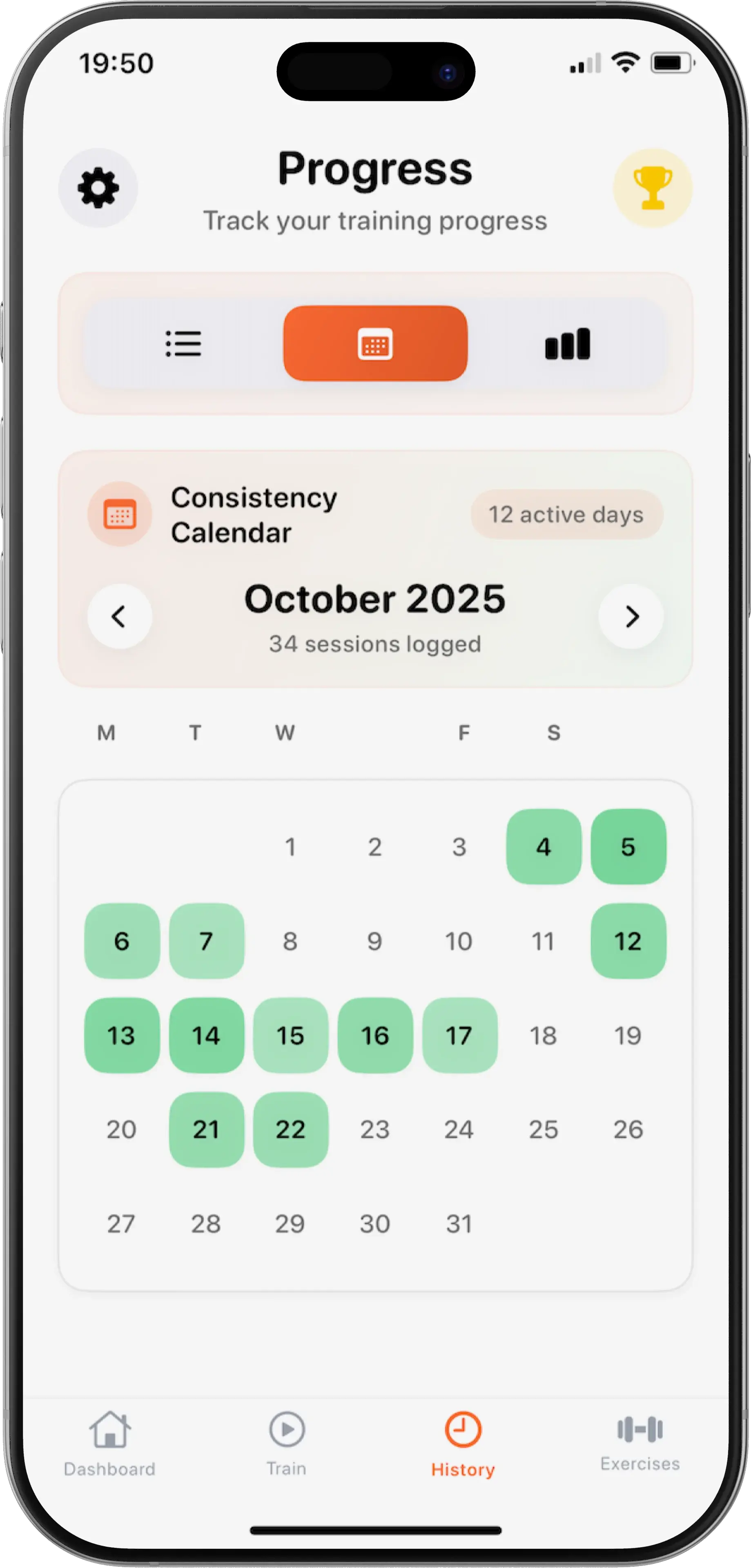 Build a Training Habit with Streaks - app screenshot